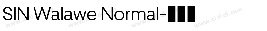 SIN Walawe NormaI字体转换